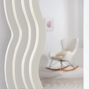 Oglinda de perete design modern Wave 160cm, alb A-45941 VC - Img 9