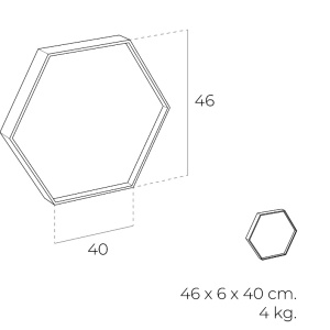 Oglinda decorativa Alline, 46x40cm AC-HV-MR45 - Img 3