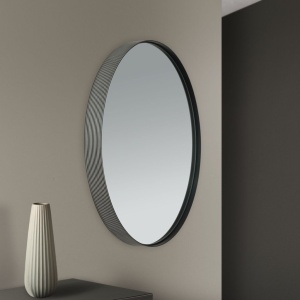Oglinda decorativa design modern CARLO negru D-61cm - Img 2