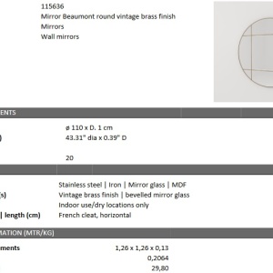 Oglinda decorativa LUX Beaumont Round, alama 110cm 115636 HZ - Img 4