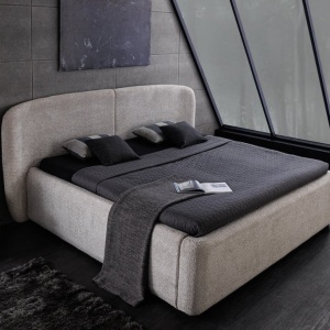 Pat ART DECO 180x200cm greige boucle cu spatiu de depozitare - Img 11