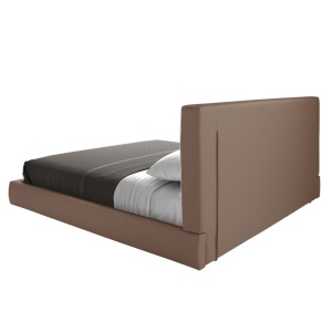 Pat dublu tapitat design LUX Brown, 180x200cm - Img 7