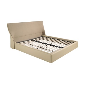 Pat dublu tapitat design LUX Brown-Cream 180x200cm - Img 3