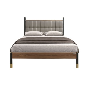 Pat dublu tapitat design LUX Dark grey, 160x200cm - Img 4