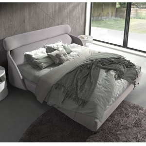 Pat dublu tapitat design LUX Light grey 180x200cm