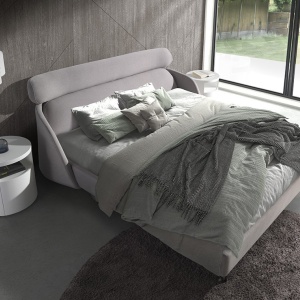 Pat dublu tapitat design LUX Light grey 180x200cm - Img 8