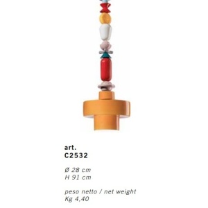 Pendul ceramic design italian realizat manual LARIAT H-91cm 125658 universul-luminii.ro