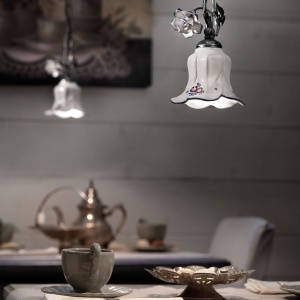 Pendul cu flori ceramice in stilul clasic Florentin PISA 128958 universul-luminii.ro