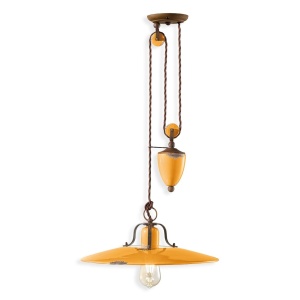 Pendul cu inaltime reglabila design retro realizat manual din ceramica COUNTRY 216648 universul-luminii.ro