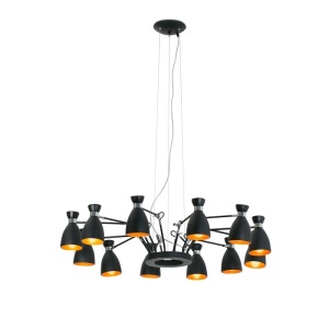 Pendul design Black and gold 12L Retro 20048 174908 universul-luminii.ro