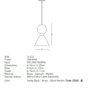 Pendul design decorativ modern Ember I 153608 universul-luminii.ro
