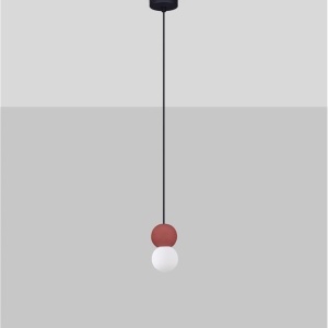 Pendul design decorativ ZERO rosu/opal 159128 universul-luminii.ro