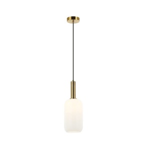 Pendul design modern Fannel negru, auriu, opal 15cm - Img 1