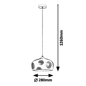 Pendul design modern GINGER auriu/alb 6050 RX - Img 2