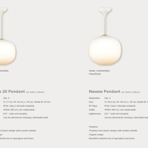 Pendul design modern Navone 20 alb 206068 universul-luminii.ro