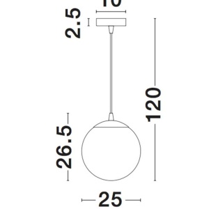 Pendul design modern NAZIO, 25cm, auriu NVL-9080252 94748 universul-luminii.ro