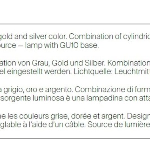 Pendul design modern Palette gri, auriu, argintiu - Img 5