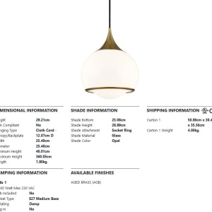 Pendul design modern REESE small - Img 5