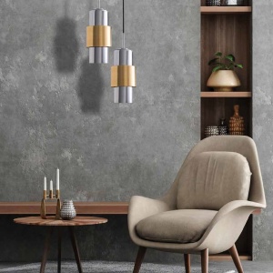 Pendul design modern Venero auriu, crom - Img 2