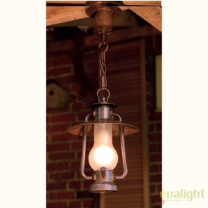 Pendul design rustic iluminat exterior din fier forjat, HL 2377-A