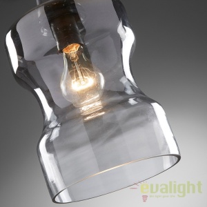Pendul design vintage, sticla gri inchis CORBIN AA0024C15 JG 60218 universul-luminii.ro