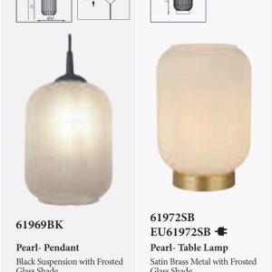 Pendul din sticla alba Pearl 625048 universul-luminii.ro