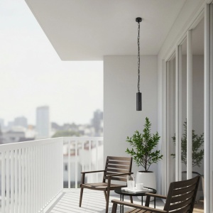 Pendul exterior IP65 aluminiu negru mat KLIPPE