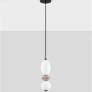 Pendul LED decorativ ceramic Mocha, Alb, PALLINA 244918 universul-luminii.ro