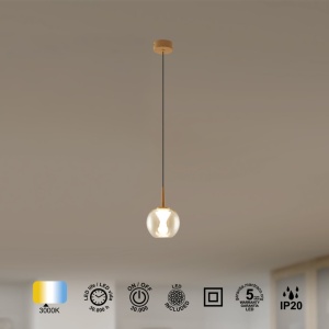 Pendul LED design decorativ ANDROMEDA auriu/bronz - Img 5
