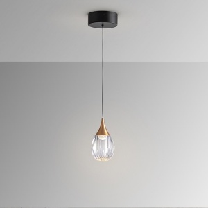 Pendul LED design modern Corina negru/ cupru 84048 universul-luminii.ro