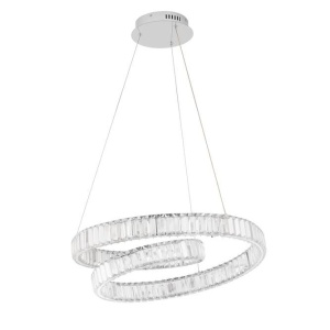 Pendul LED dimabil, cristal design elegant CONCETO crom 60cm - Img 1