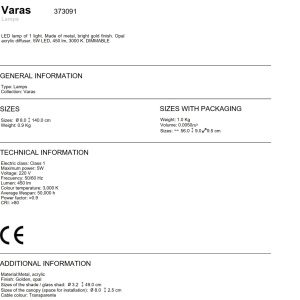 Pendul LED dimabil design modern minimalist Varas auriu SV-373091 184358 universul-luminii.ro