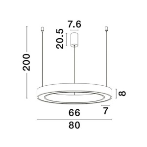 Pendul LED dimabil design modern MORBIDO alb 80cm 115468 universul-luminii.ro