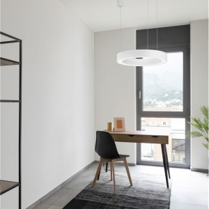 Pendul LED dimabil design modern MORBIDO alb - Img 2