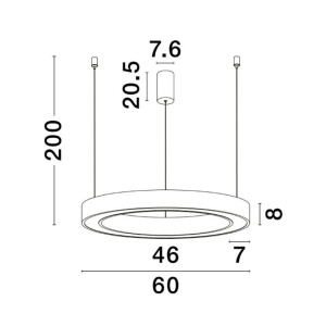 Pendul LED dimabil design modern MORBIDO negru 115458 universul-luminii.ro