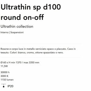 Pendul LED minimalist Ultrathin sp d100 round on-off alama - Img 5
