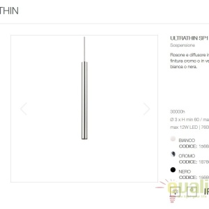 Pendul LED modern design ultra-slim ULTRATHIN SP1 SMALL alb 156682 47198 universul-luminii.ro