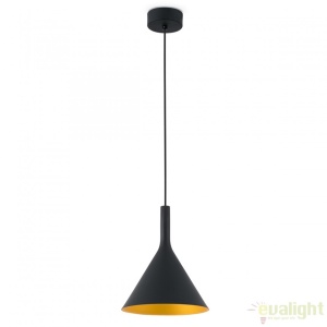 Pendul LED modern PAM-G large negru/auriu 64162 - Img 1