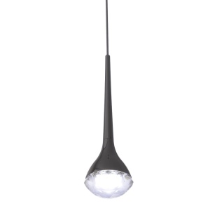 Pendul LED negru cu cristal de sticla Crima