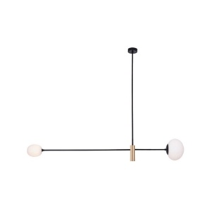 Pendul, Lustra design modern Lucia negru, auriu