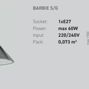 Pendul, Lustra din aluminiu BARBIE alb, negru, alama sau cupru 226088 universul-luminii.ro