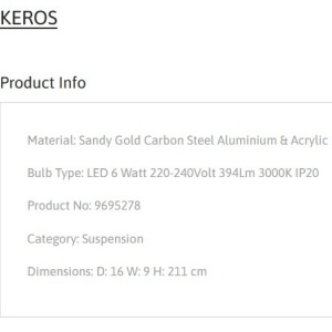 Pendul, Lustra LED design modern KEROS - Img 2