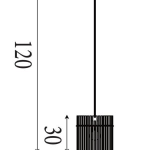 Pendul metal auriu, tije din sticla Swizzle 622828 universul-luminii.ro
