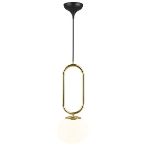Pendul modern cu abajur asimetric din sticla suflata, Shapes 27 196658 universul-luminii.ro