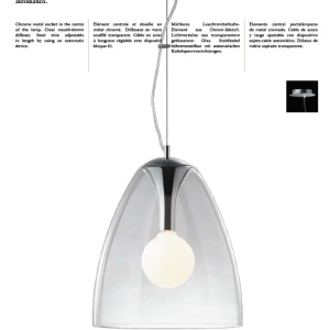 Pendul modern diametru 35cm AUDI-20 SP1 TRASPARENTE 016931 173628 universul-luminii.ro