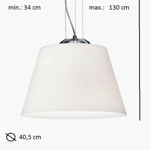 Pendul modern diametru 40,5cm CYLINDER SP1 D40 BIANCO 025438 43428 universul-luminii.ro