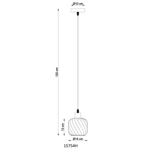 Pendul neagru cu sticla fumurie XIA pentru dormitor 248048 universul-luminii.ro