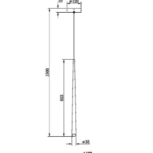 Pendul stil minimalist modern Cascade negru 146558 universul-luminii.ro