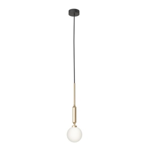 Pendul suspendat din metal auriu 43cm si glob sticla Ero I - Img 2