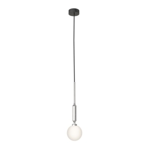 Pendul suspendat din metal crom 43cm si glob sticla Ero I - Img 3